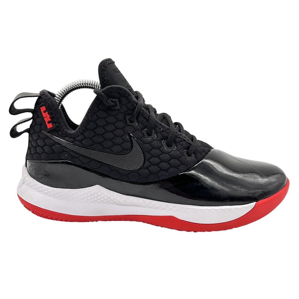 Nike LeBron‎ Witness 3 Shoes Mens Size 7.5 Black Red White Basketball BQ9819-001